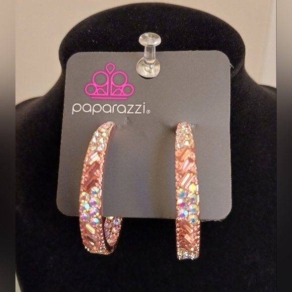 Paparazzi rose gold hoops Clearance